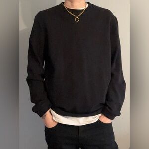 H&M Men's Black Crewneck Sweatshirt